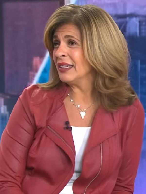 2026 The Today Show Hoda Kotb Red Leather Jacket