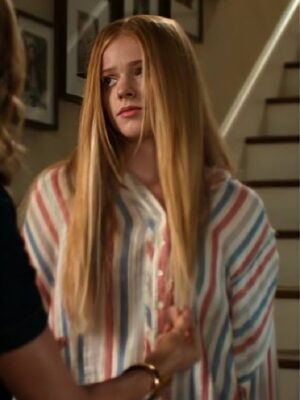 S01 Its Not Like That Leven Miranda Red_Blue Striped Blouse