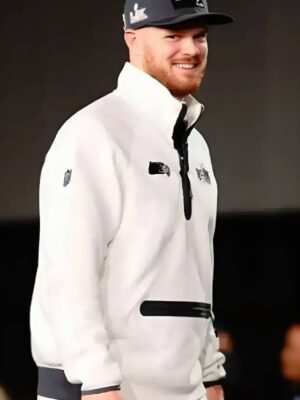 Seattle Seahawks Super Bowl LX Opening Night Half-Zip Sweatshirt White