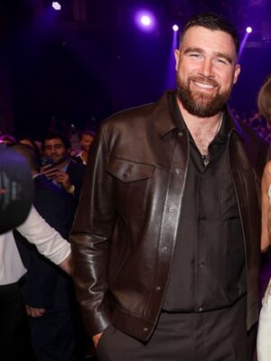 2026 Travis Kelce iHeartRadio Music Awards Leather Jacket