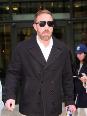 Ben Affleck NYC 2026 Black Peacoat