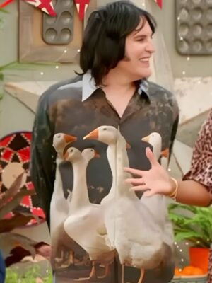 Great Celebrity Bake Off S9 Noel Fielding Geese Printed Shirt