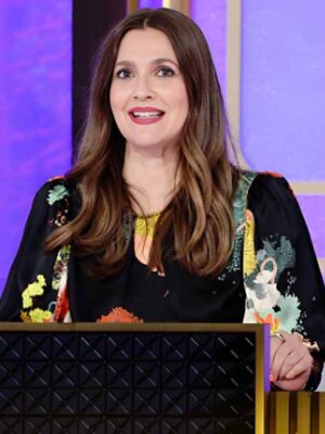 Hollywood Squares S2 Drew Barrymore Pleated Sleeve Blouse