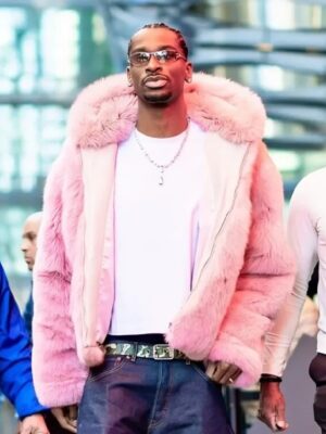 Shai Gilgeous-Alexander Downtown Boston Fur Jacket in Pink