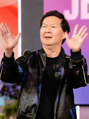 The Jennifer Hudson Show Ken Jeong Floral Print Bomber Jacket