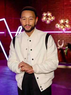 The Voice S29 John Legend Varsity White Jacket