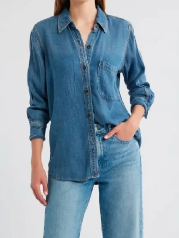 The Young and the Restless Sharon Newman Denim Shirt Blue
