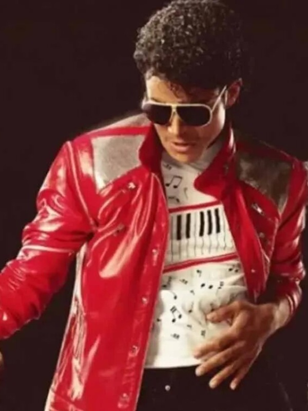 2026 Michael Jaafar Jackson Beat It Red Leather Jacket