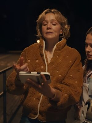 Beef S2 Carey Mulligan Sherpa Fleece Brown Jacket