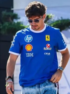 Charles Leclerc F1 Grand Prix Of Italy Blue T-Shirt