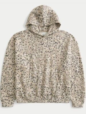 Hollister Leopard Pullover Hoodie