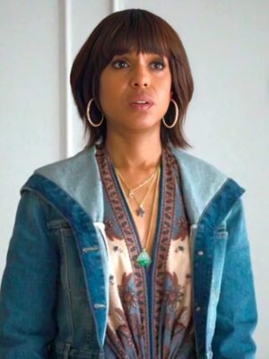 Imperfect Women Kerry Washington Hooded Denim Jacket