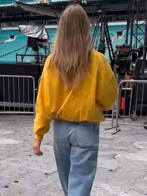 Miami Eras Tour Taylor Swift Oversized Sweatshirt in Yellow