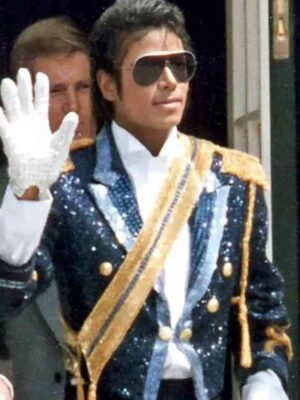 Michael 2026 Jaafar Jackson Blue Sequin Jacket