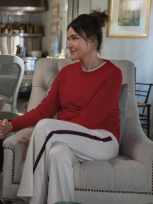 S03 Shrinking Christa Miller Crewneck Red Sweater