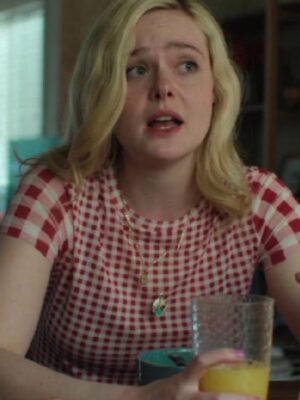 S1 Margos Got Money Troubles Elle Fanning Pink Red T-Shirt