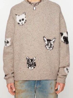 S2 Beef Josh Crane-Martin Cat Printed Sweater