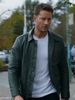 Tracker S3 Justin Hartley Green Leather Jacket