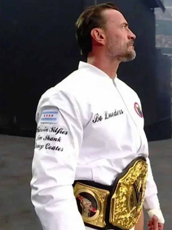 WWE 2026 CM Punk WrestleMania 42 White Bomber Jacket