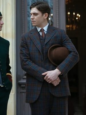 2026 Young Sherlock Hero Fiennes Tiffin Plaid Tweed Suit