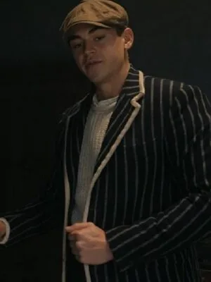 2026 Young Sherlock Hero Fiennes Tiffin Striped Blazer