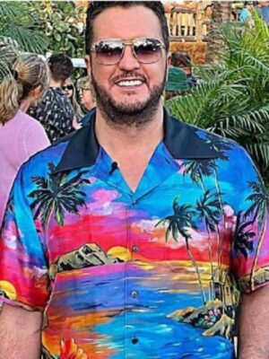 Luke Bryans Hawaiian American Idol Shirt-Printed
