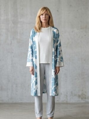 2026 Dutton Ranch Beth Dutton Blue Floral Robe