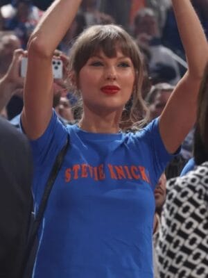 2026 Taylor Swift NBA Finals Stevie Knicks Blue Shirt