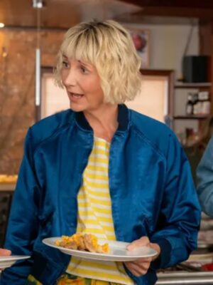 2026 The Four Seasons Kerri Kenney Blue Satin Jacket