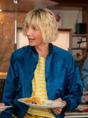 2026 The Four Seasons Kerri Kenney Blue Satin Jacket