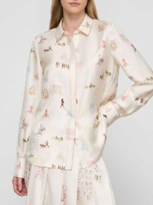 2026 The Kelly Clarkson Show Kelly Clarkson Print Silk Shirt