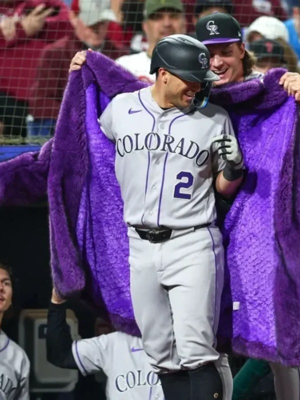 Colorado Rockies 2026 Home Run Purple Fur Coat