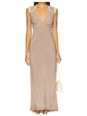 Dutton Ranch Beth Dutton Check Dress-Brown & White
