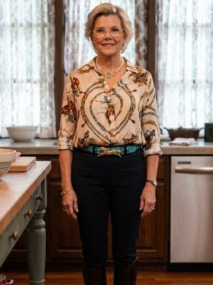 Dutton Ranch Beulah Jackson Horse Print Blouse