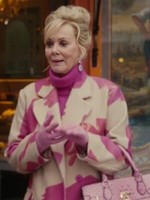 Hacks 2026 Jean Smart Floral Print Trench Coat