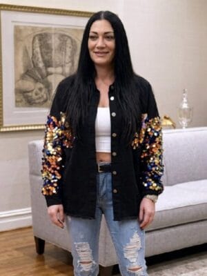 Jersey Shore Family Vacation Deena Nicole Sequin Denim Jacket