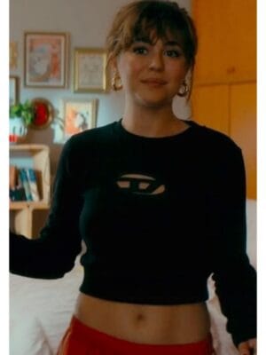 Off Campus S1 Allie Hayes Black Cutout Sweatshirt