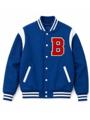 Off Campus S1 Garrett Graham Letterman Jacket-Blue