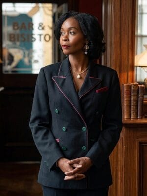 Rivals S2 Nafessa Williams Multicolor Contrasting Cropped Blazer