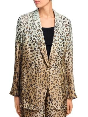 S01 Dutton Ranch Annette Bening Leopard Print Blazer