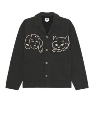S01 Off Campus Miles Gutierrez-Riley Cat & Dog Graphic Jacket
