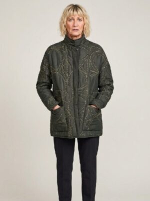 S02 The Four Seasons Kerri Kenney Charcoal Quilted Jacket