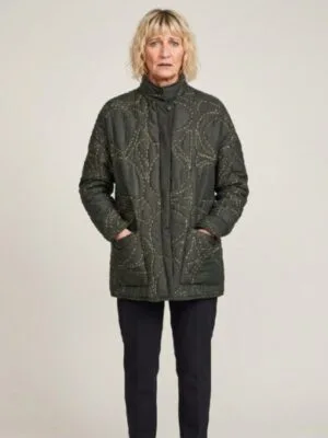 S02 The Four Seasons Kerri Kenney Charcoal Quilted Jacket