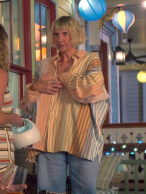 S02 The Four Seasons Kerri Kenney Striped Shirt Dress