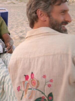 S02 The Four Seasons Marco Calvani Embroidered Bird Shirt