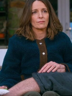 S02 The Four Seasons Tina Fey Blue Sherpa Jacket