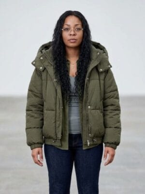 S05 Battle on the Beach Angelinas Olive Puffer Jacket