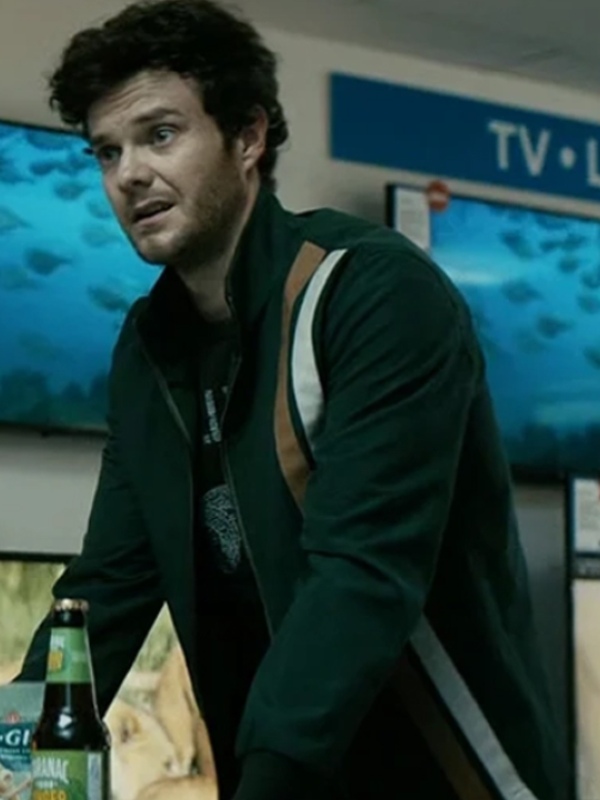 S05 The Boys Jack Quaid Green Striped Jacket