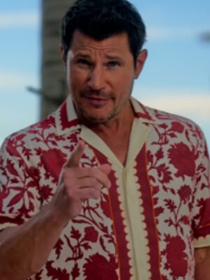 S3 Perfect Match Nick Lachey Red Floral Print Shirt
