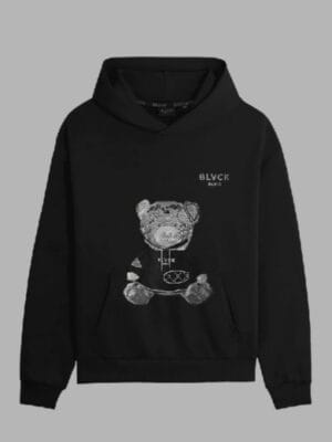 Season 08 90 Day Diaries Teddy Bear Hoodie in Black
